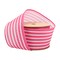 LaRibbons 2 1/2" Wired Ribbon, Hot Pink/White Stripe, 10 Yard Roll